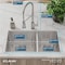 Elkay 18 Gauge SS 31-1/2" x 18-1/2" x 9" 60/40 Dbl Bowl Undermnt Sink and Faucet Kit w/ Btm Grid and Drain ECTRU32179RTFBC - alternate 5